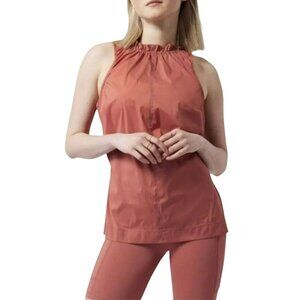 Athleta Levitate High Neck Ripstop Tank XS UPF 50+ Rustic Red Active Wear Gym